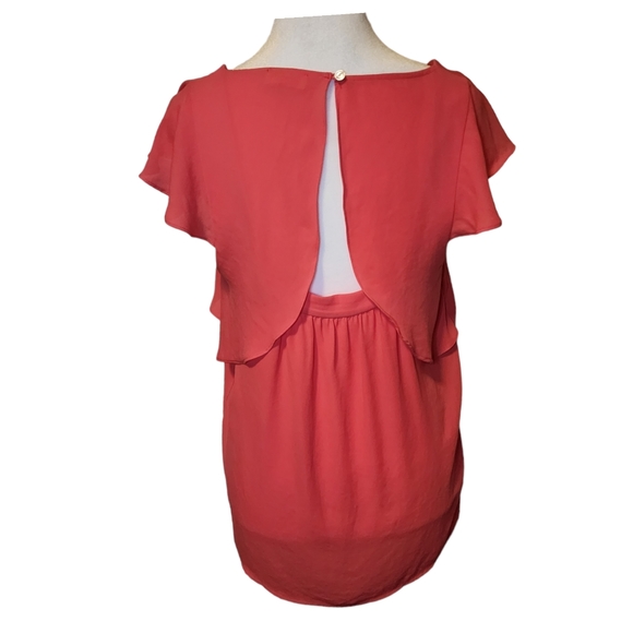 EUC Anthropologie | Meadow Rue Open Back Flutter Short Sleeve Blouse - Picture 7 of 12